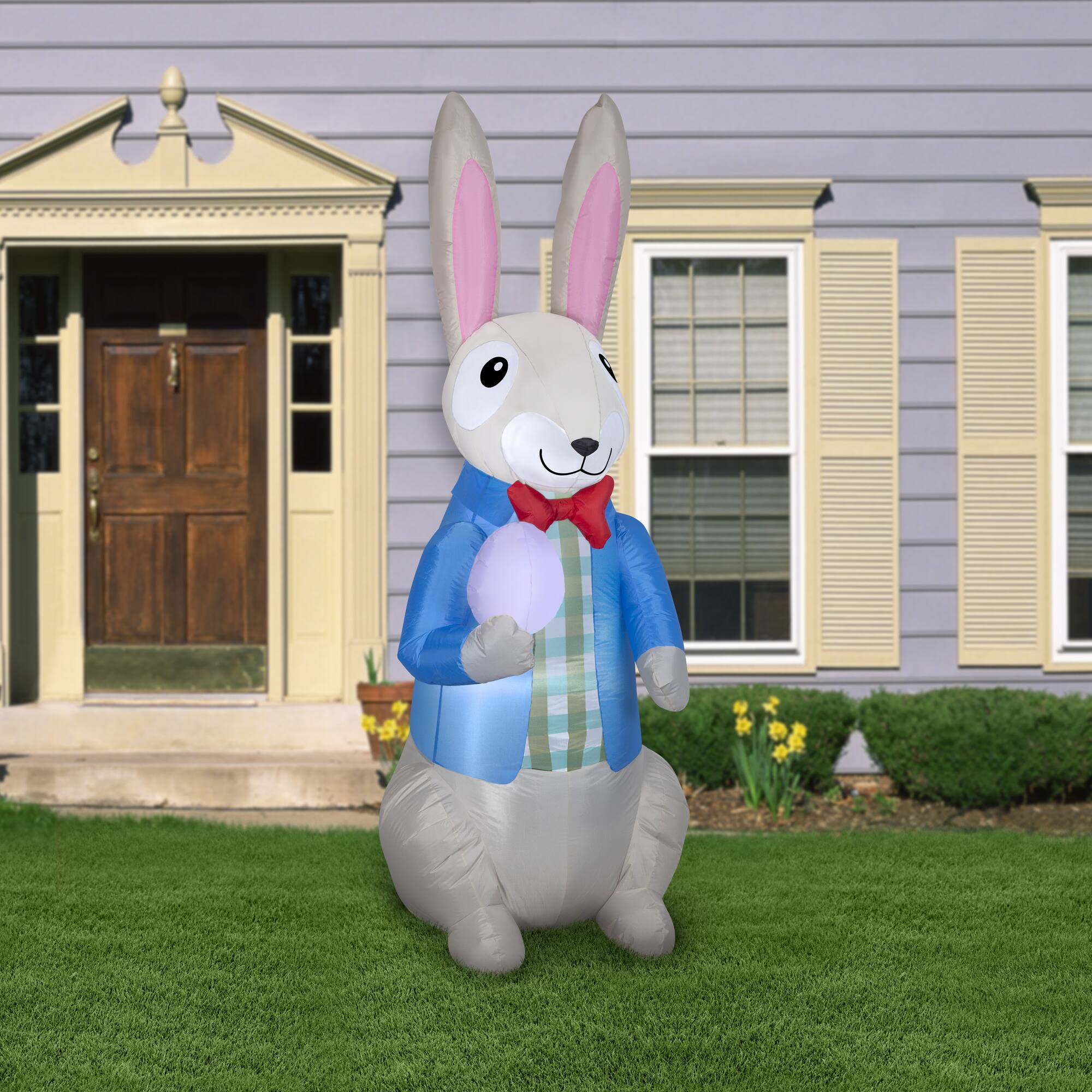 Airblown Large Dapper Easter Bunny With Egg
